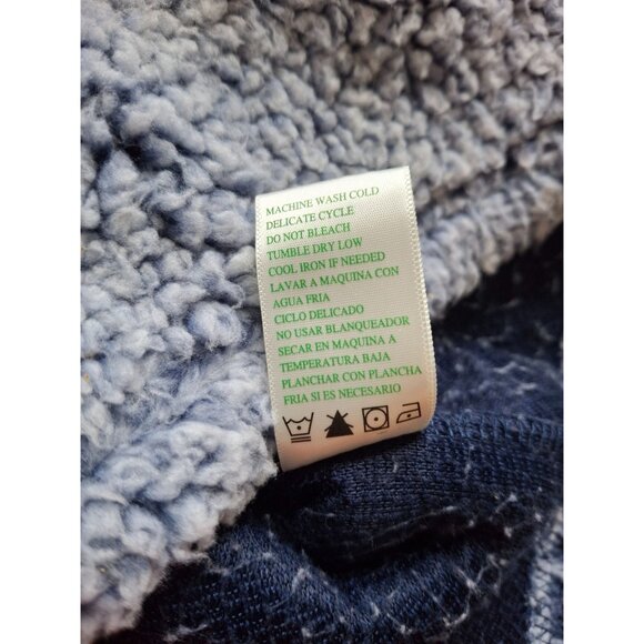 Green Tea Sherpa Fleece Pullover XL Gray Cozy Quarter Zip Teddy Jacket Retro Y2K - Picture 6 of 9